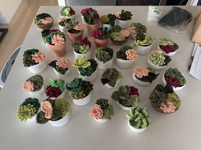 Succulent Crochet Wedding Favors